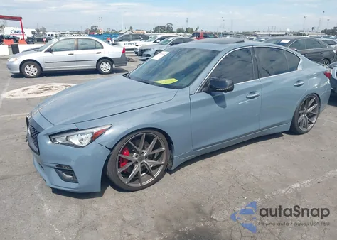 2021 Infiniti Q50 Red Sport 400 из США, поврежденный, VIN JN1FV7DP4MM850047